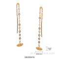 Novos Brincos de Brincos18k Brincos de Corrente Dangle para Mulheres